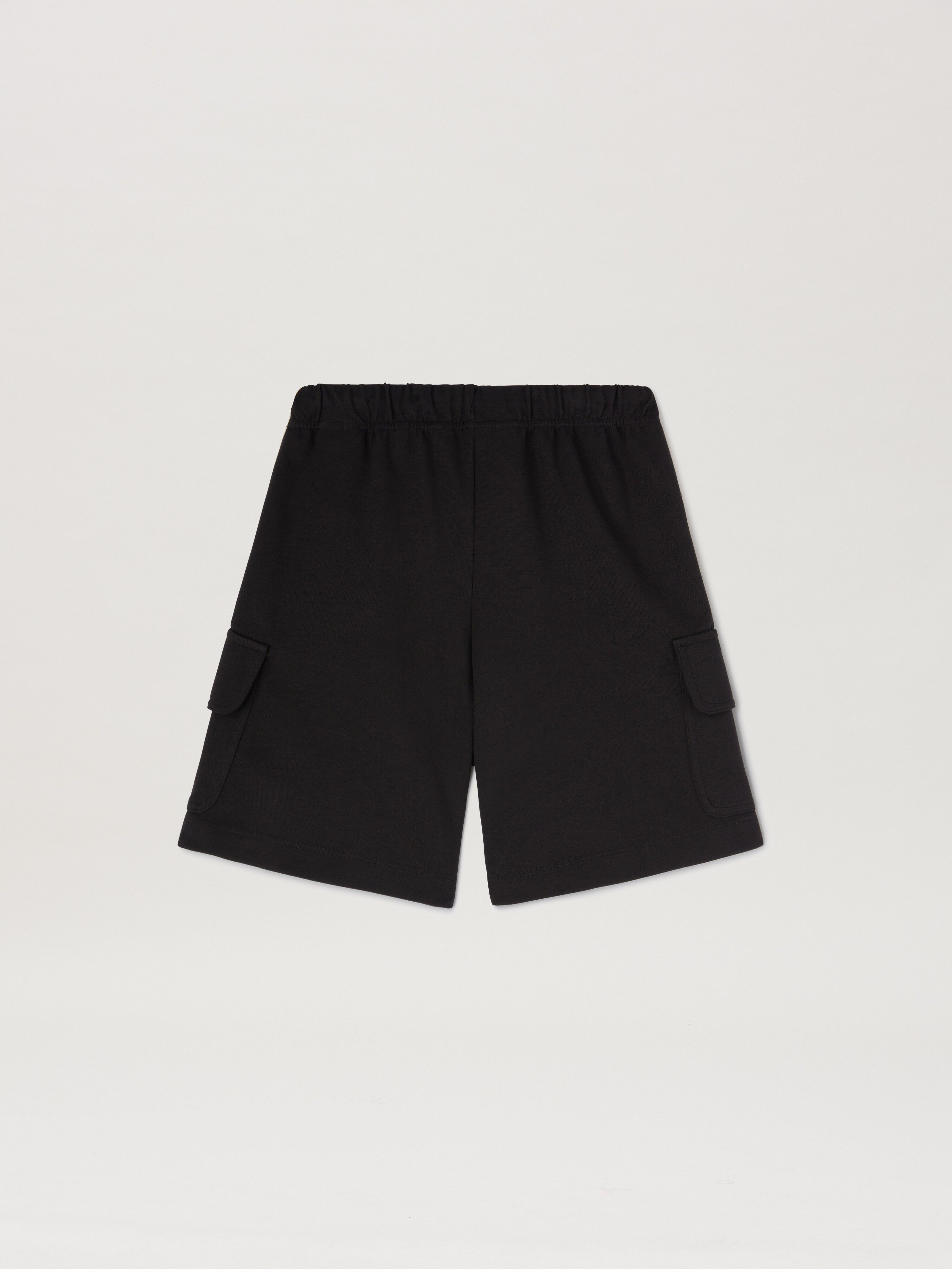PALM ANGELS  Cargo Track shorts BLACK OFF WHITE PBCL004S25FLE001