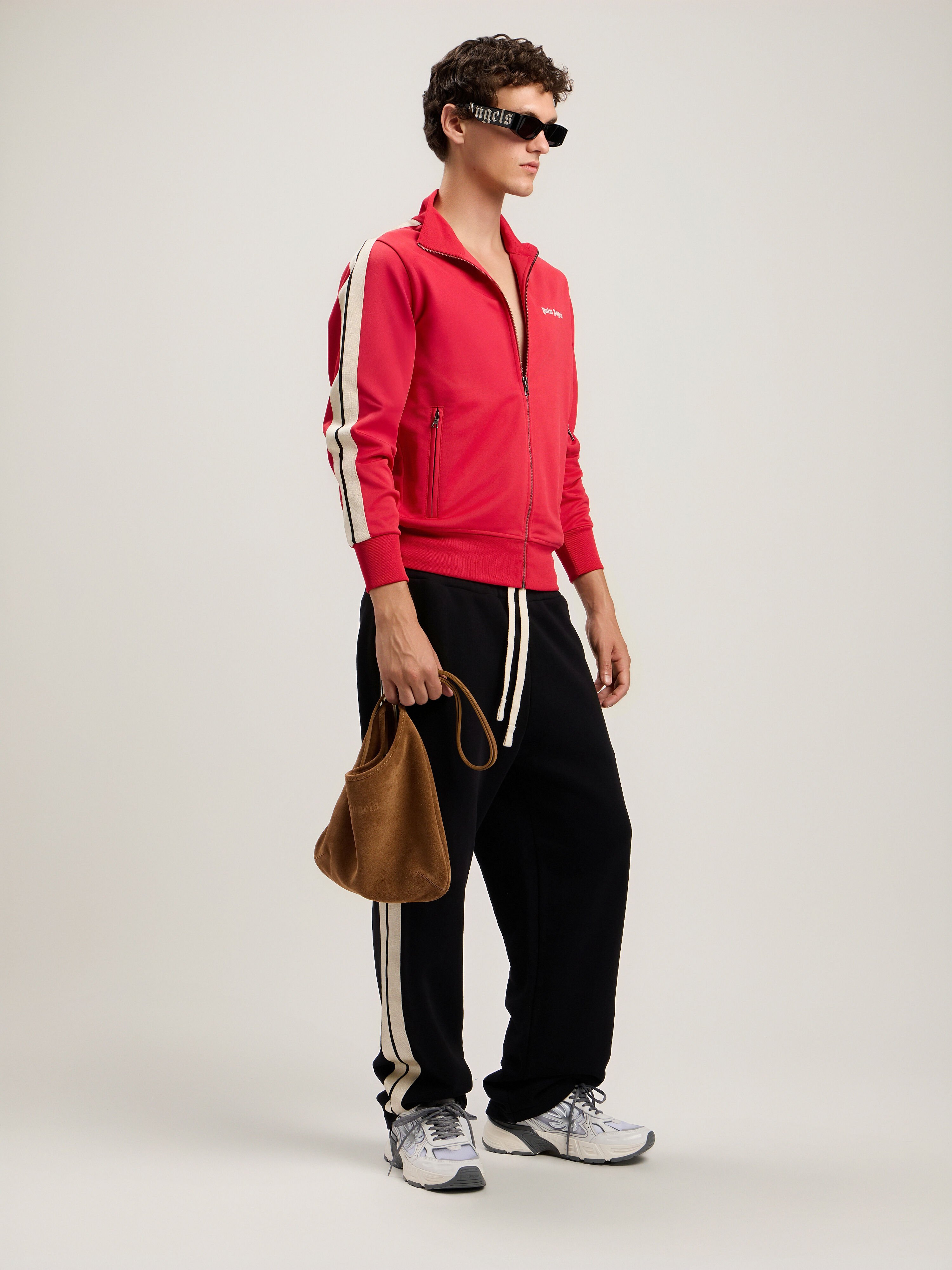 PALM ANGELS Classic Logo Track Jacket RED OFF WHITE PMBD058S26FAB001