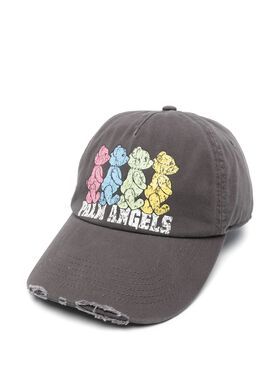 PALM ANGELS  CROSSROADS BEARS CAP DARK GREY - MULTICO DARK GREY - MULTICOLOR PMLB108S25FAB005