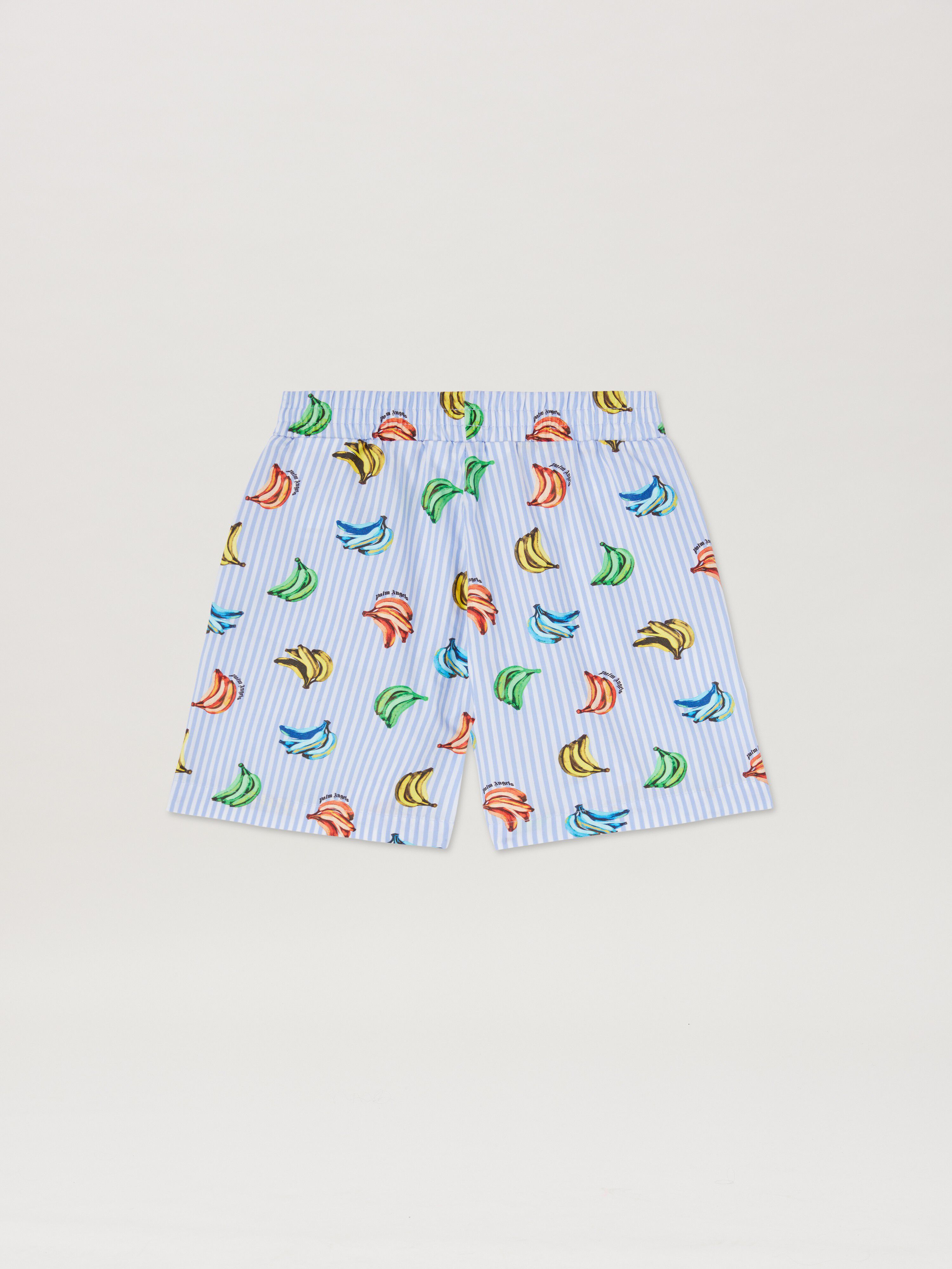 PALM ANGELS  Shorts mit Bananen-Print LIGHT BLUE DUSTY BLUE PBCB006S25FAB003
