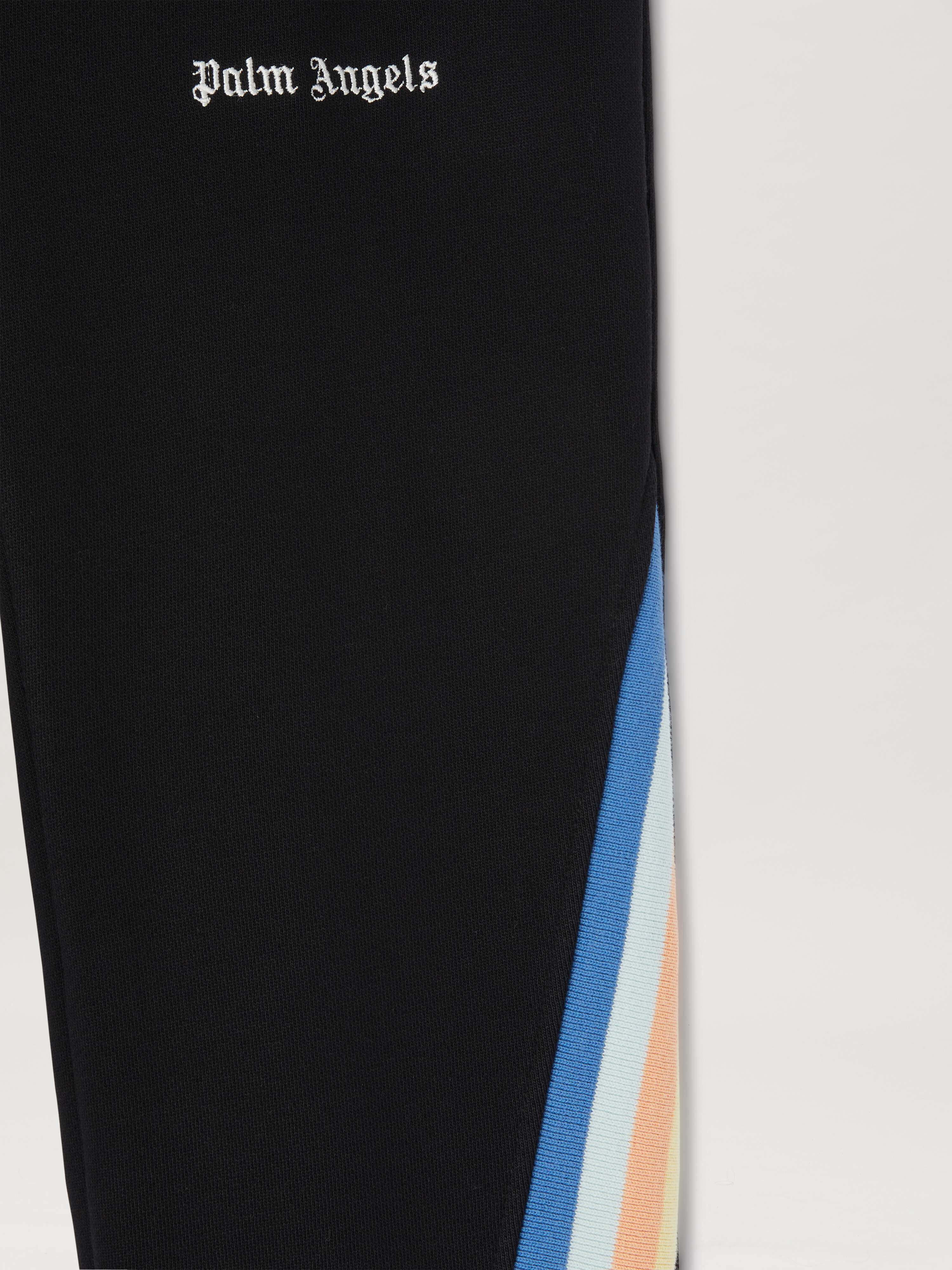 PALM ANGELS  Multicolored band track pants BLACK OFF WHITE PBCH014S25FLE001