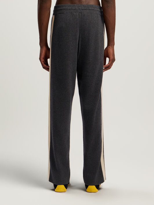 Classic Logo Knit Track Pants PALM ANGELS Classic Logo Knit Track Pants DARK GREY - OFF WHITE PMHG023F25KNI001
