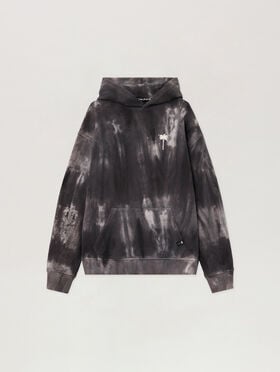 PALM ANGELS Palm Angels x Hï Ibiza Tie-dye Hoodie MEDIUM GREY - OFF WHITE PAMBB003FL001