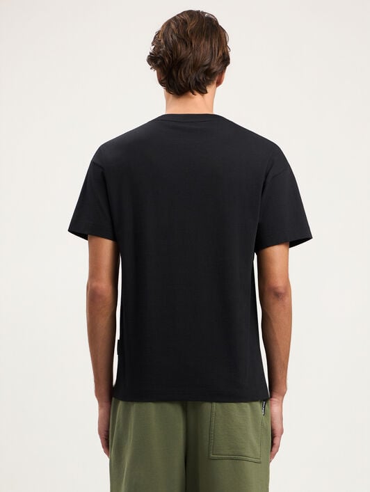 PALM ANGELS Spray Bear T-Shirt BLACK DARK GREY PMAA109S26JER001