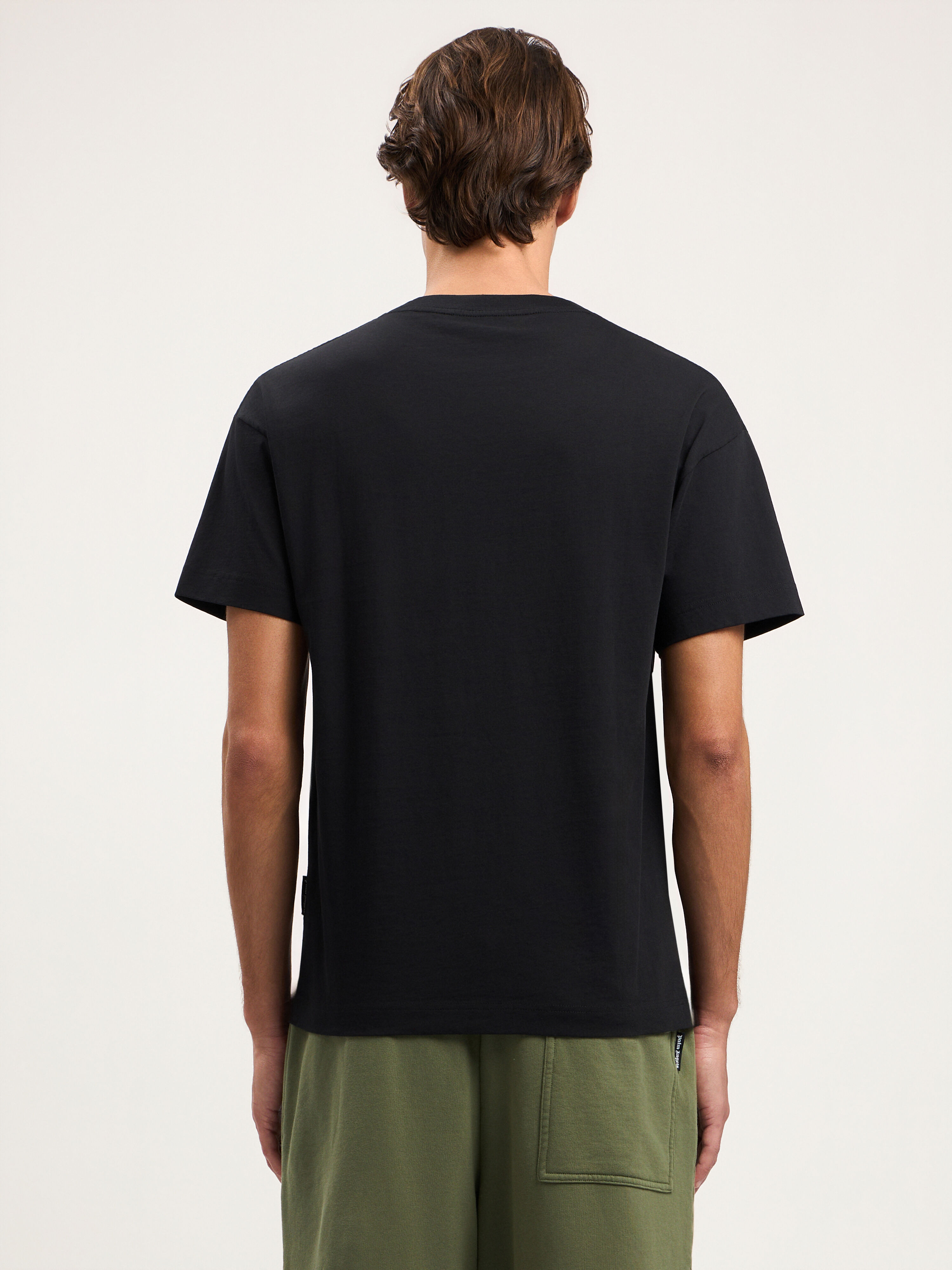 PALM ANGELS Spray Bear T-Shirt BLACK DARK GREY PMAA109S26JER001