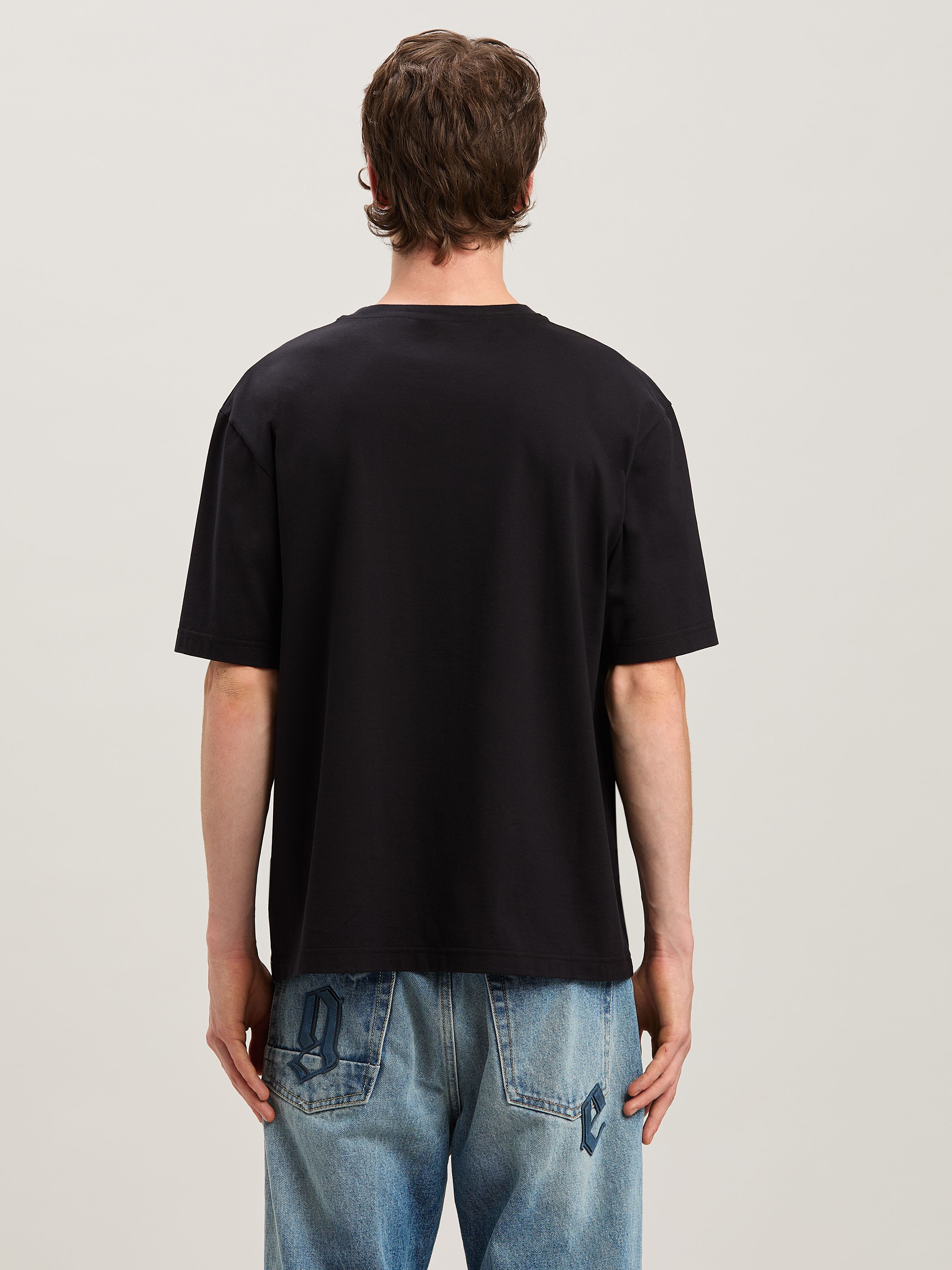 PALM ANGELS  Burning Oasis T-shirt BLACK - MULTICOLOR PMAA089S25JER002