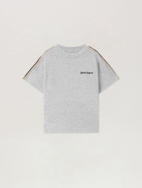 PALM ANGELS Pa Minitrack Reg. Tshirt S/S GREY MELANGE - BLACK PBAA011F25JER001
