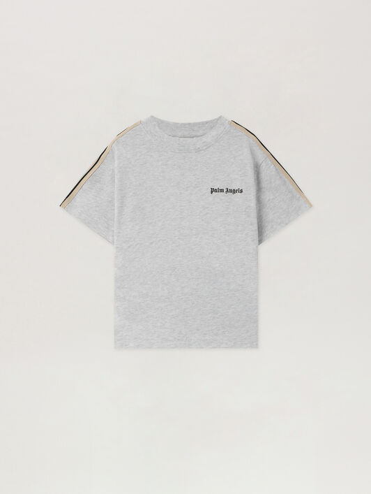Pa Minitrack Reg. Tshirt S/S PALM ANGELS Pa Minitrack Reg. Tshirt S/S GREY MELANGE - BLACK PBAA011F25JER001