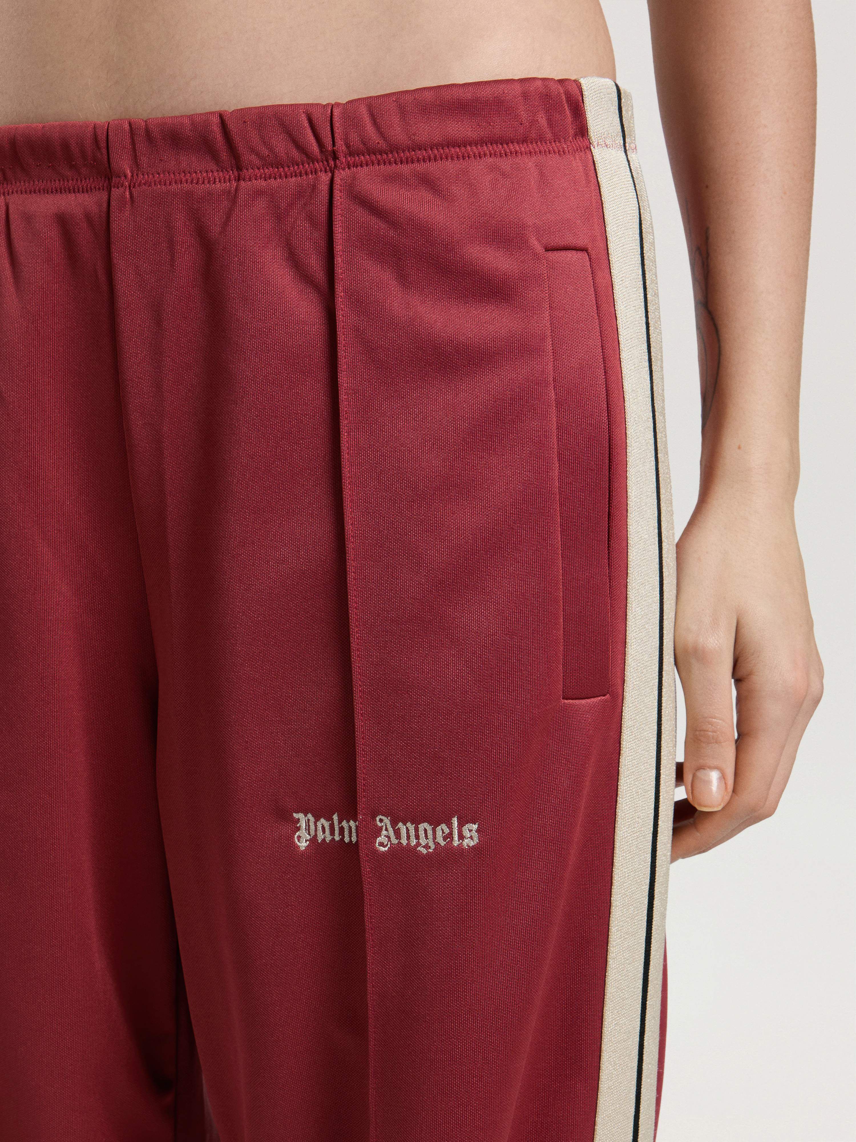 Classic Logo Track Loose Pants PALM ANGELS Classic Logo Track Loose Pants BRICK RED - OFF WHITE PAWCJ05F26FB01