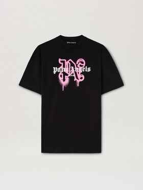 PALM ANGELS  Monogram Spray City T-shirt MIAMI BLACK PMAA001C99JER030