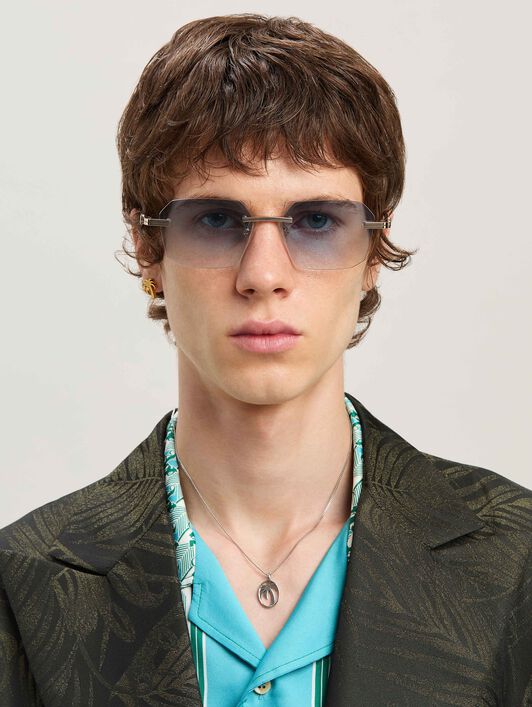 PALM ANGELS  Quartz Sonnenbrille GOLD GRADIENT BLUE PERI10GS25MET001