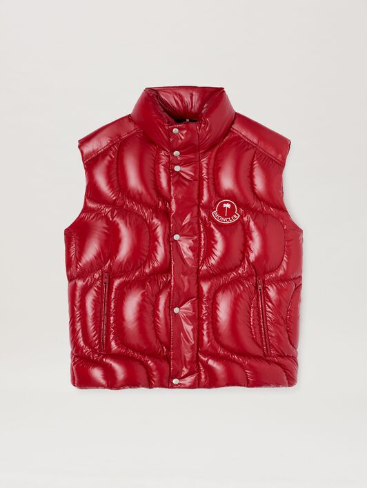 PALM ANGELS  Gwenyth Down Vest Moncler x Palm Angels RED - RED PMEX016T25FAB001