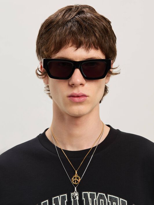 PALM ANGELS  Magnolia sunglasses BLACK - DARK GREY PERI10JS25PLA001