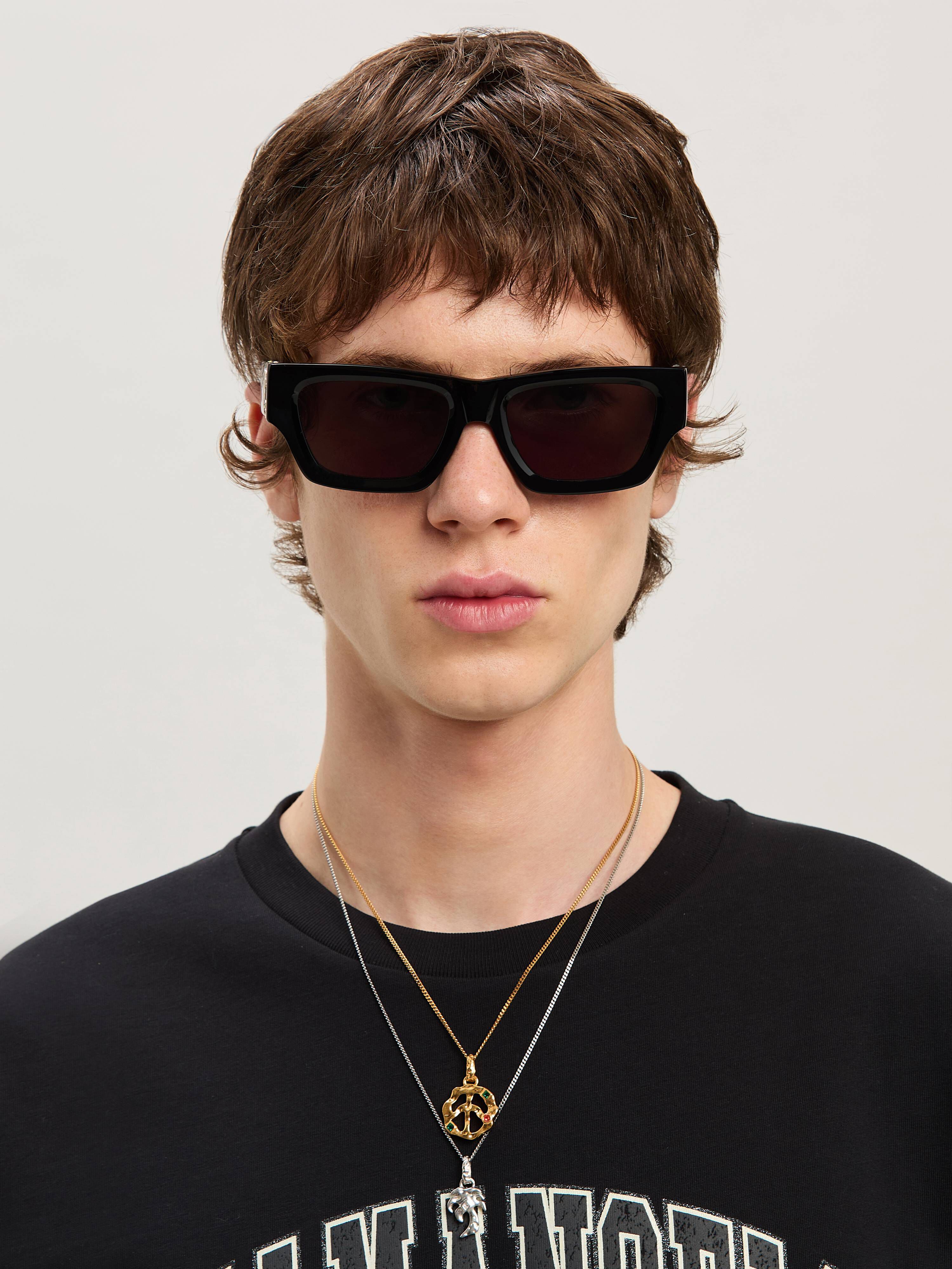 PALM ANGELS  Magnolia sunglasses BLACK - DARK GREY PERI10JS25PLA001