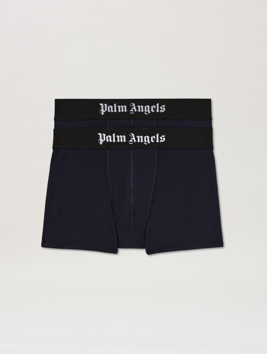 PALM ANGELS  Logo band blpack boxer NAVY BLUE - BLACK PMUH003S25FAB001