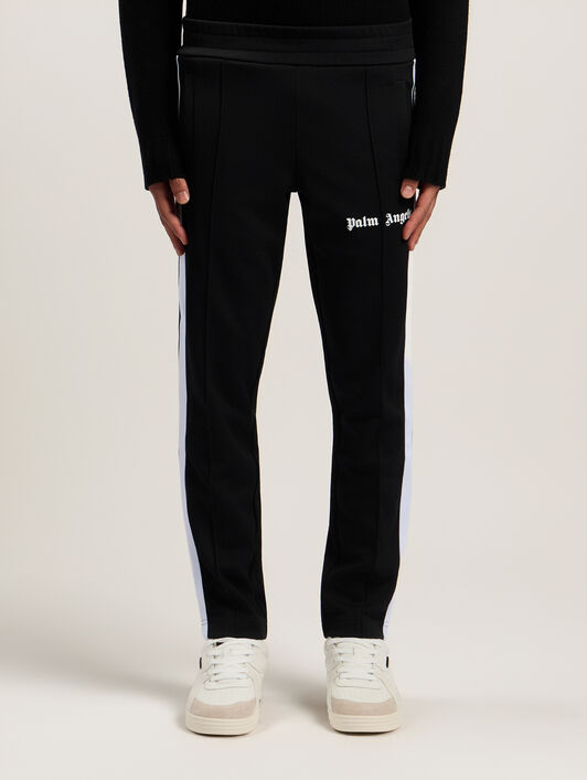 PALM ANGELS Slim Track Pants BLACK WHITE PMCJ005C99FAB001