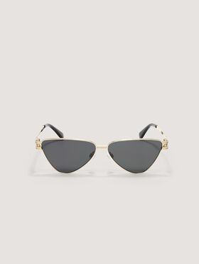PALM ANGELS Fontana Black Lens Sunglasses SHINY GOLD PA2004760759