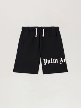 PALM ANGELS Overlogo Sweatshort NERO/BLACK PBCI006S26FLE001