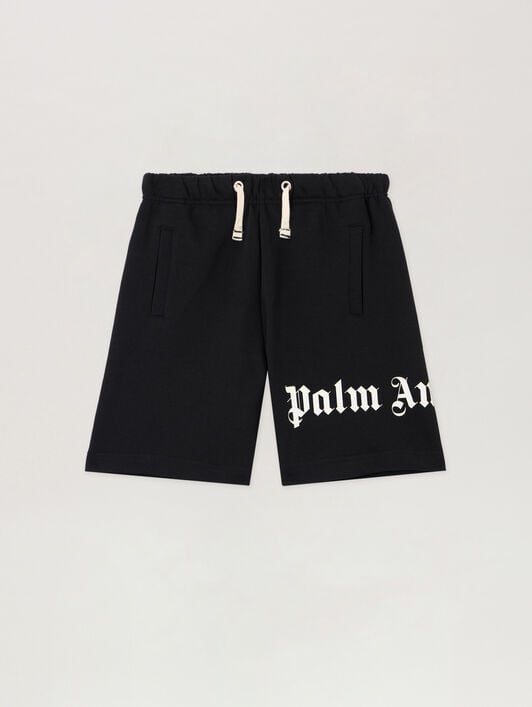 PALM ANGELS Overlogo Sweatshort NERO/BLACK PBCI006S26FLE001