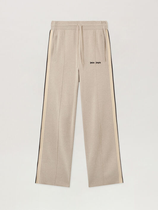 Classic Logo Knit Track Pants PALM ANGELS Classic Logo Knit Track Pants LIGHT BEIGE - BLACK PMHG023F25KNI001