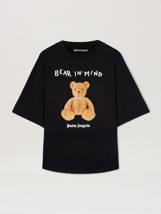 PALM ANGELS  Bear in Mind Over T-shirt BLACK - BROWN PMAA002S25JER002
