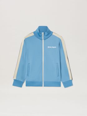 PALM ANGELS  Track Jacket DUSTY BLUE OFF WHITE PBBD002C99FAB003