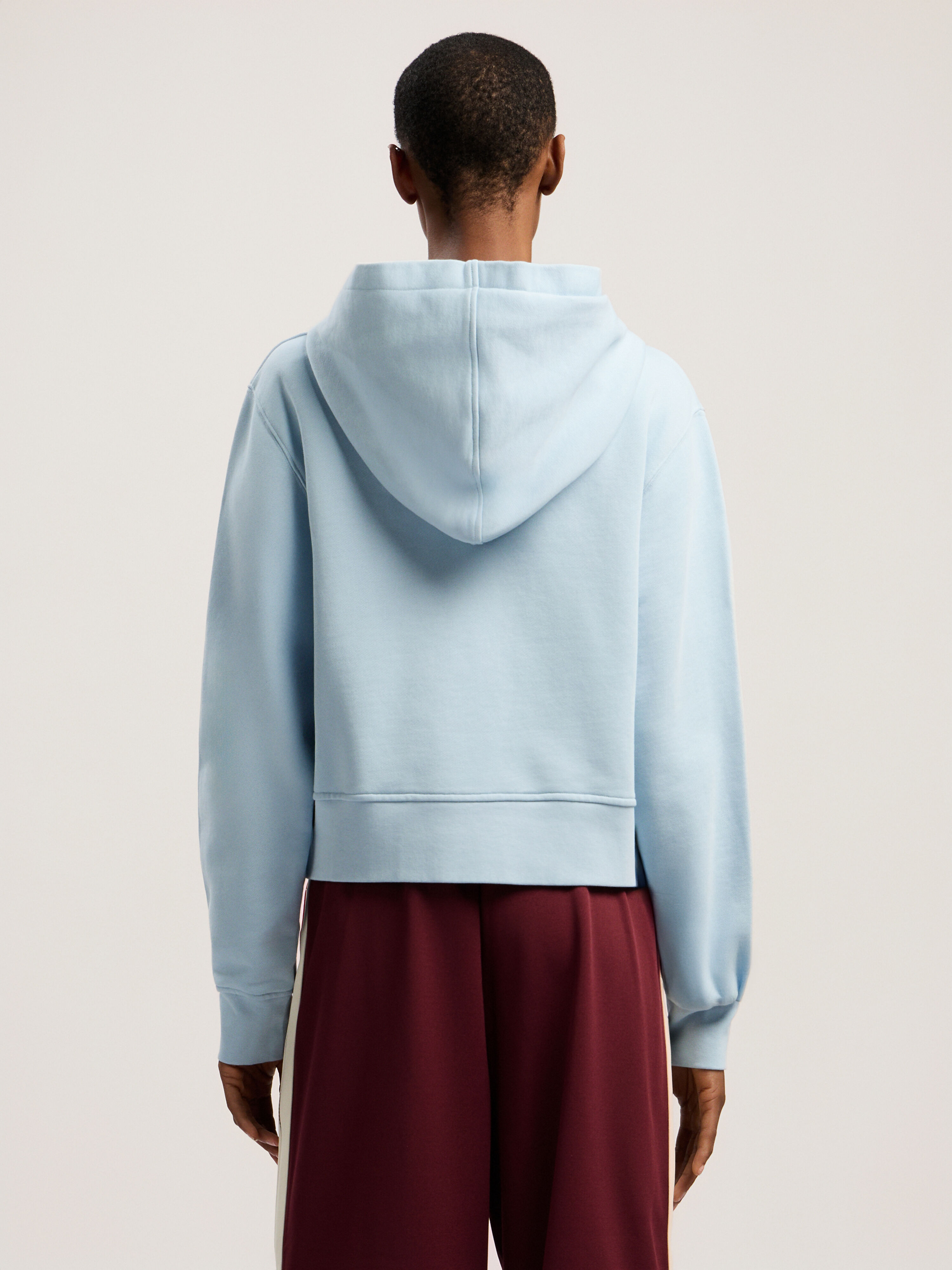 PALM ANGELS Bear In Mind Fitted Hoody BABY BLUE - BROWN PWBB069F25FLE002