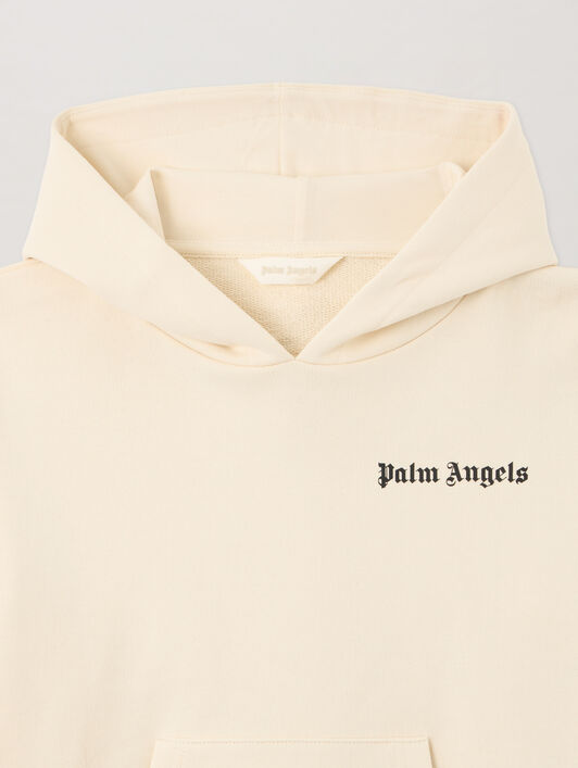 PALM ANGELS Overlogo Oversize Fit Hoodie OFF WHITE PBBB011S26FLE001