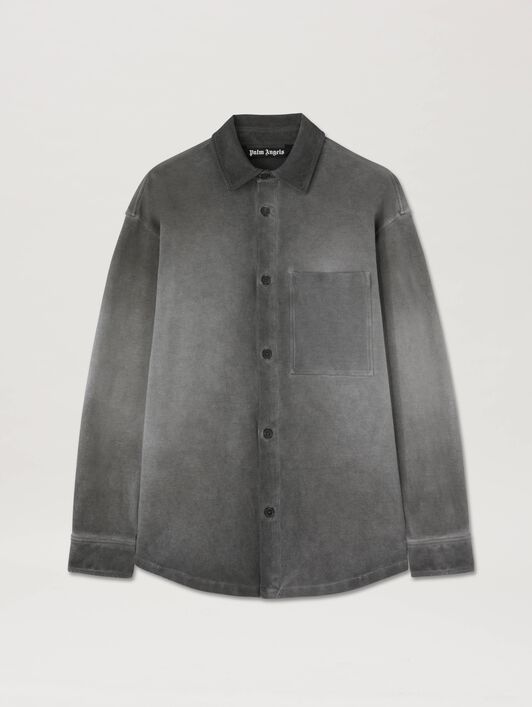 PALM ANGELS  Classic logo Overshirt BLACK - BLACK PMES039S25FAB001