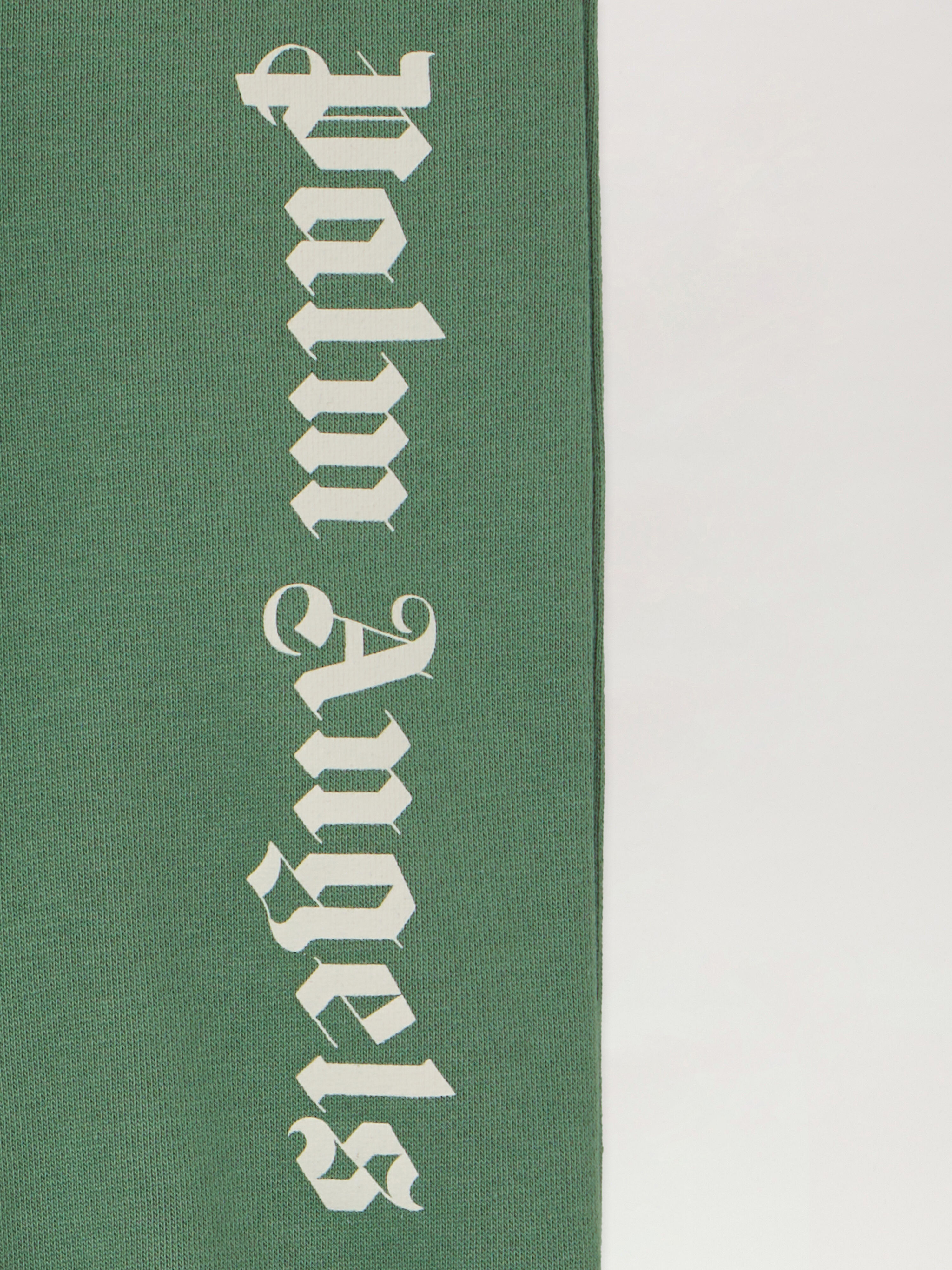 PALM ANGELS Overlogo  Sweatpants LIGHT GREEN - OFF WHITE PBXD001F25FLE001