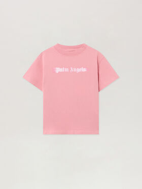 PALM ANGELS Blurred Logo Reg.Tshirt S/S ANTIQUE ROSE - ROSE PINK PGAA002F25JER007