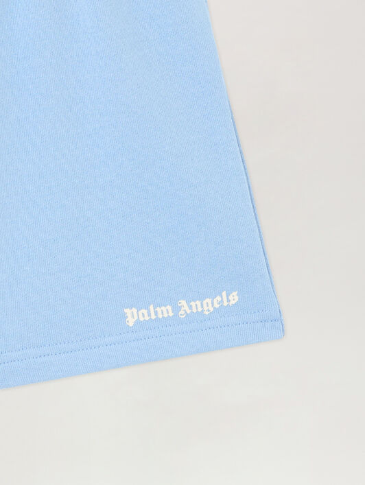 PALM ANGELS Classic Logo Sweat Short CELESTE/LIGHT BLUE PB6X003S26FLE001