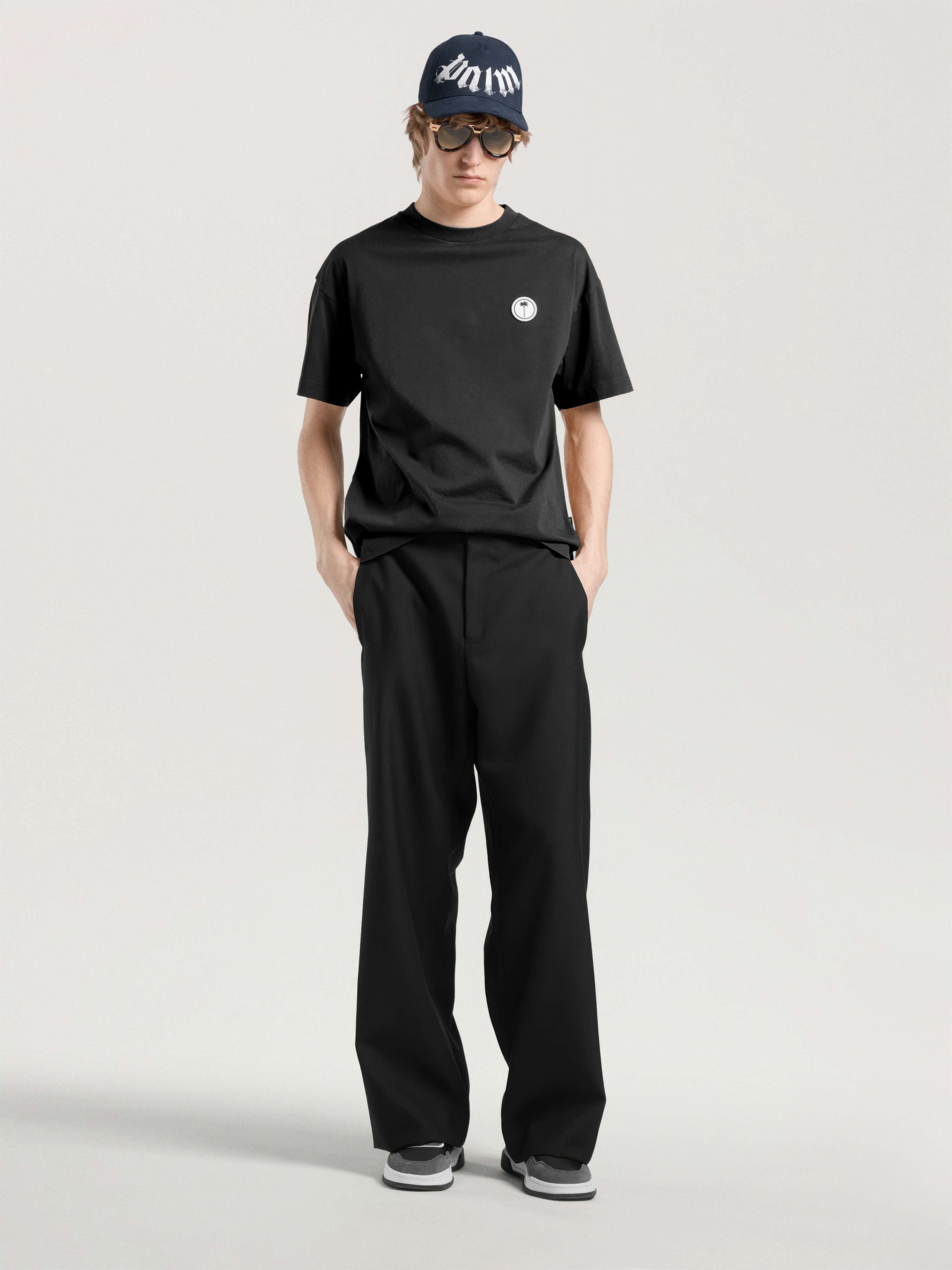 Palm Tree Regular T-Shirt PALM ANGELS Palm Tree Regular T-Shirt BLACK - OFF WHITE PAMAA01F26JR02