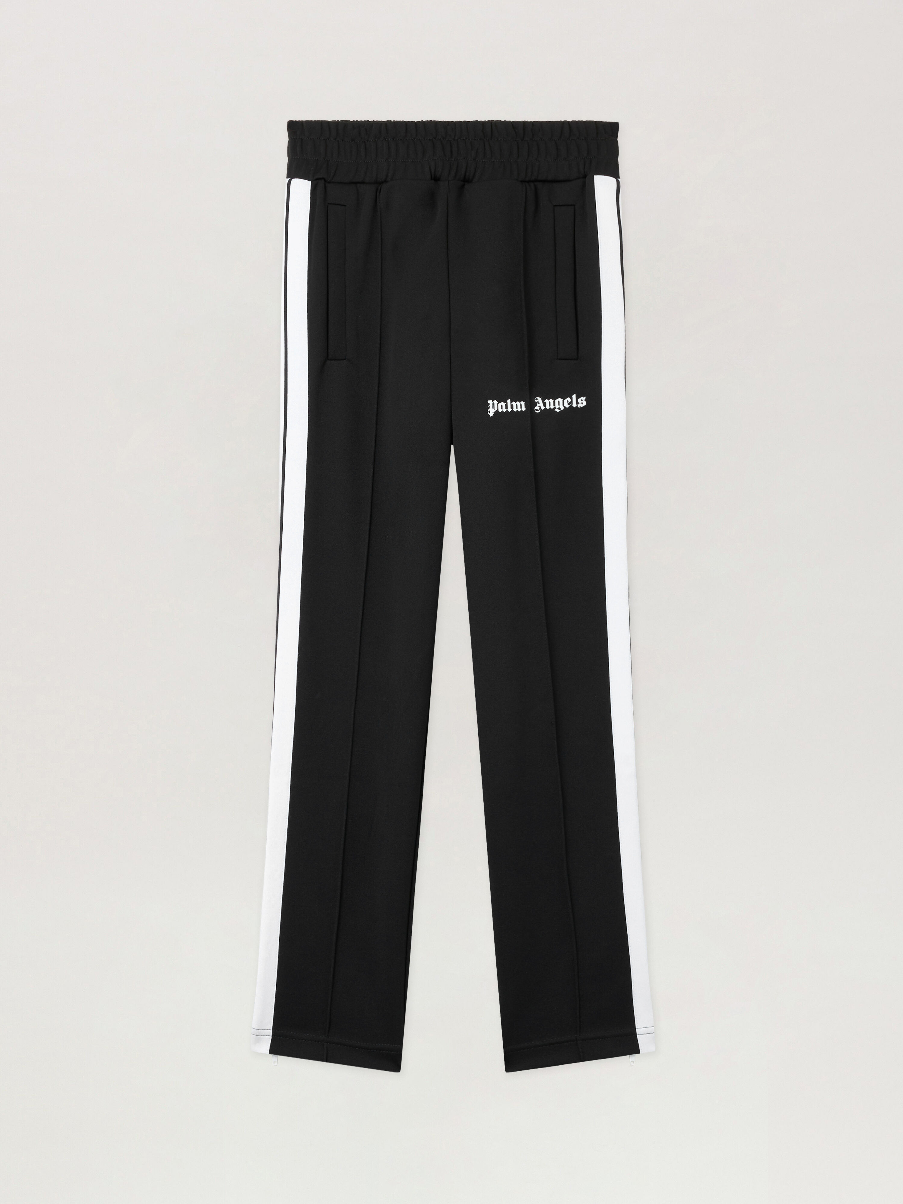PALM ANGELS Slim Track Pants BLACK WHITE PMCJ005C99FAB002