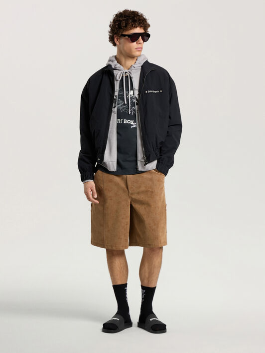 PALM ANGELS Surf Boy Regular T-Shirt ANTHRACITE - BLACK PAMAA01F26JR07