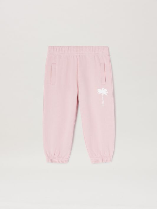 PALM ANGELS  The Palm sweatpants LIGHT PINK OFFWHITE PGXD002S25FLE004
