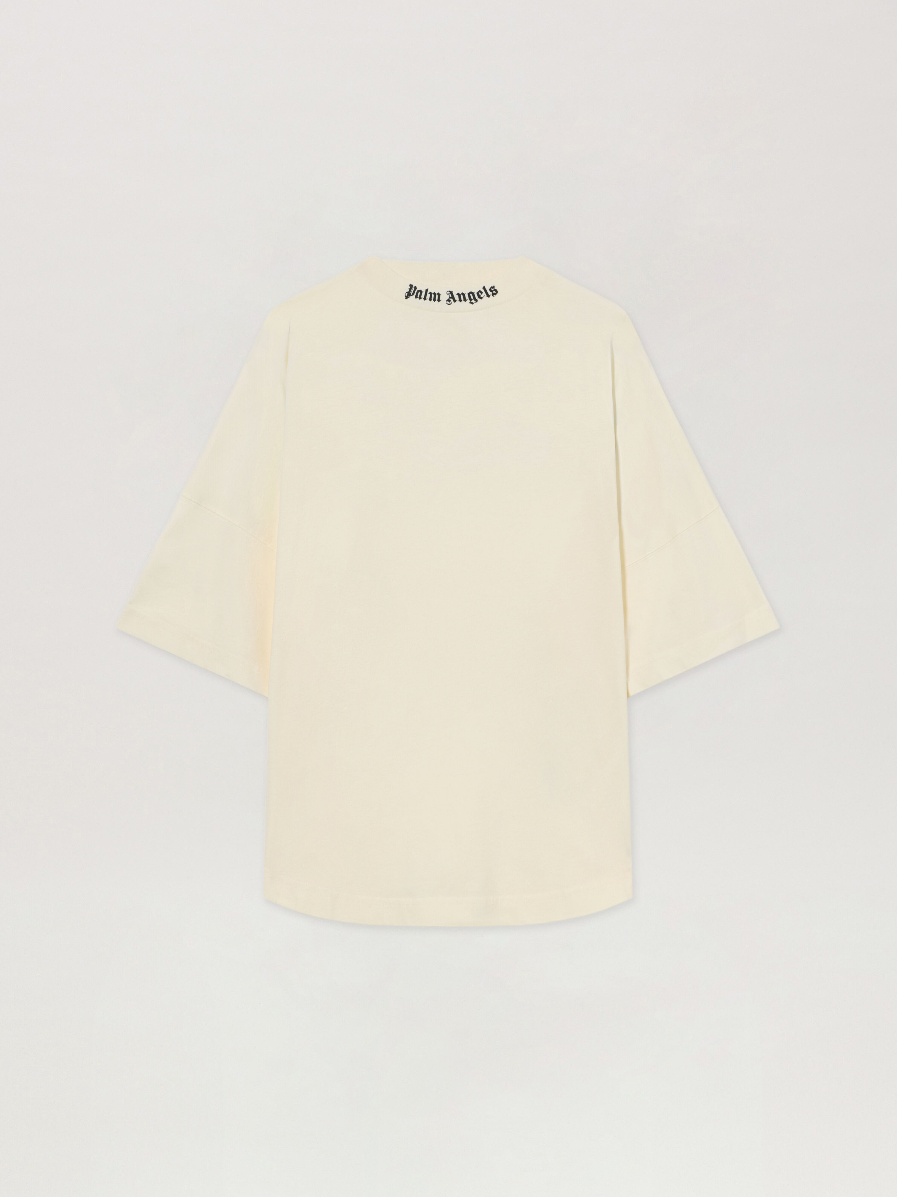 PALM ANGELS T-Shirt Oversize Con Logo Classico OFF WHITE - BLACK PAMAA05F26JR02
