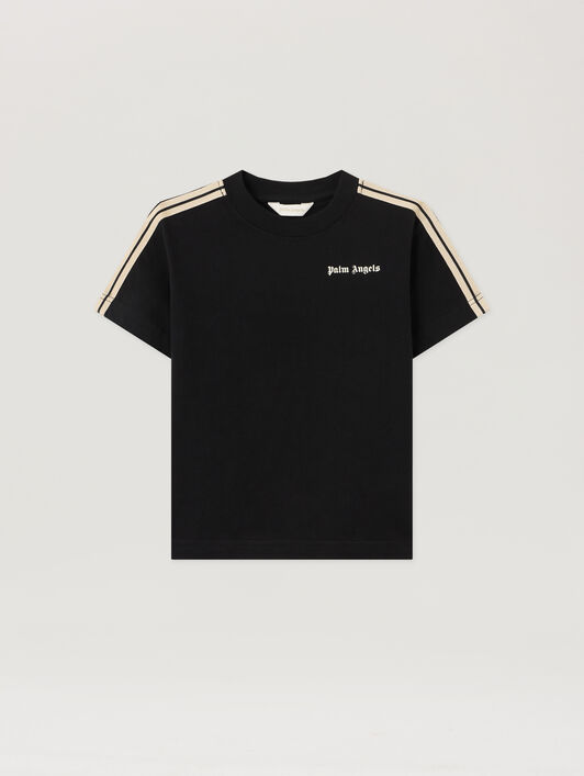 PALM ANGELS Minitrack. T-Shirt Black Off White NERO/BLACK PBAA011S26JER001