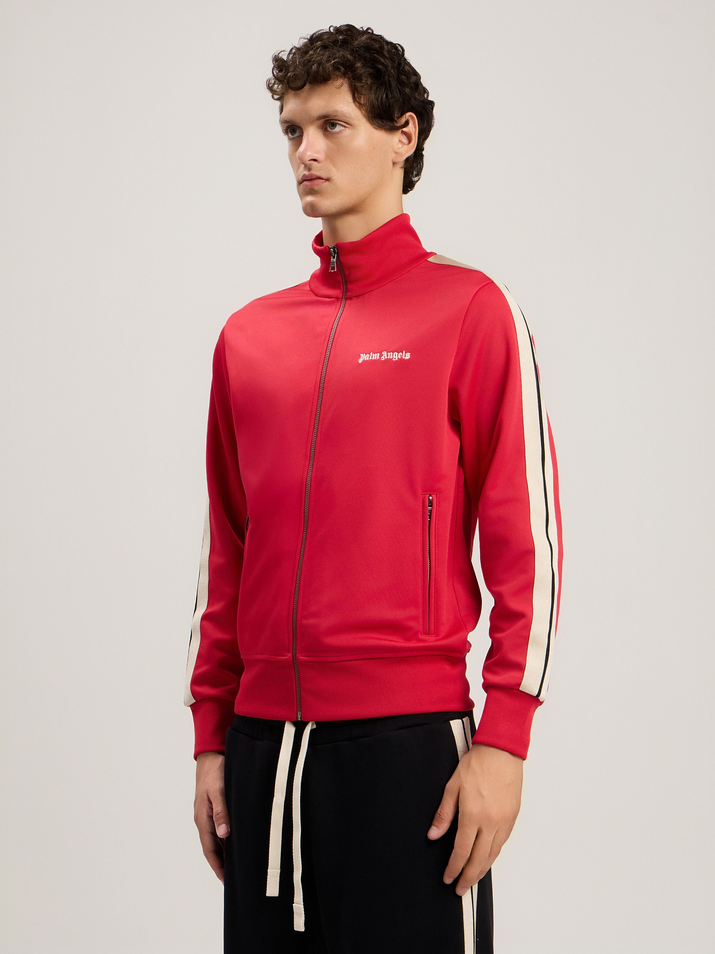 PALM ANGELS Classic Logo Track Jacket RED OFF WHITE PMBD058S26FAB001