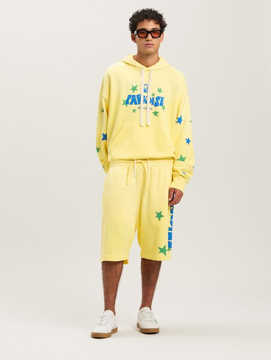 PALM ANGELS  Paradise Hoodie YELLOW - BLUE PMBB058S25FLE001