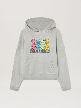 PALM ANGELS  Hoodie mit Bären-Prints IVORY - BLACK PMBA080S25FLE002