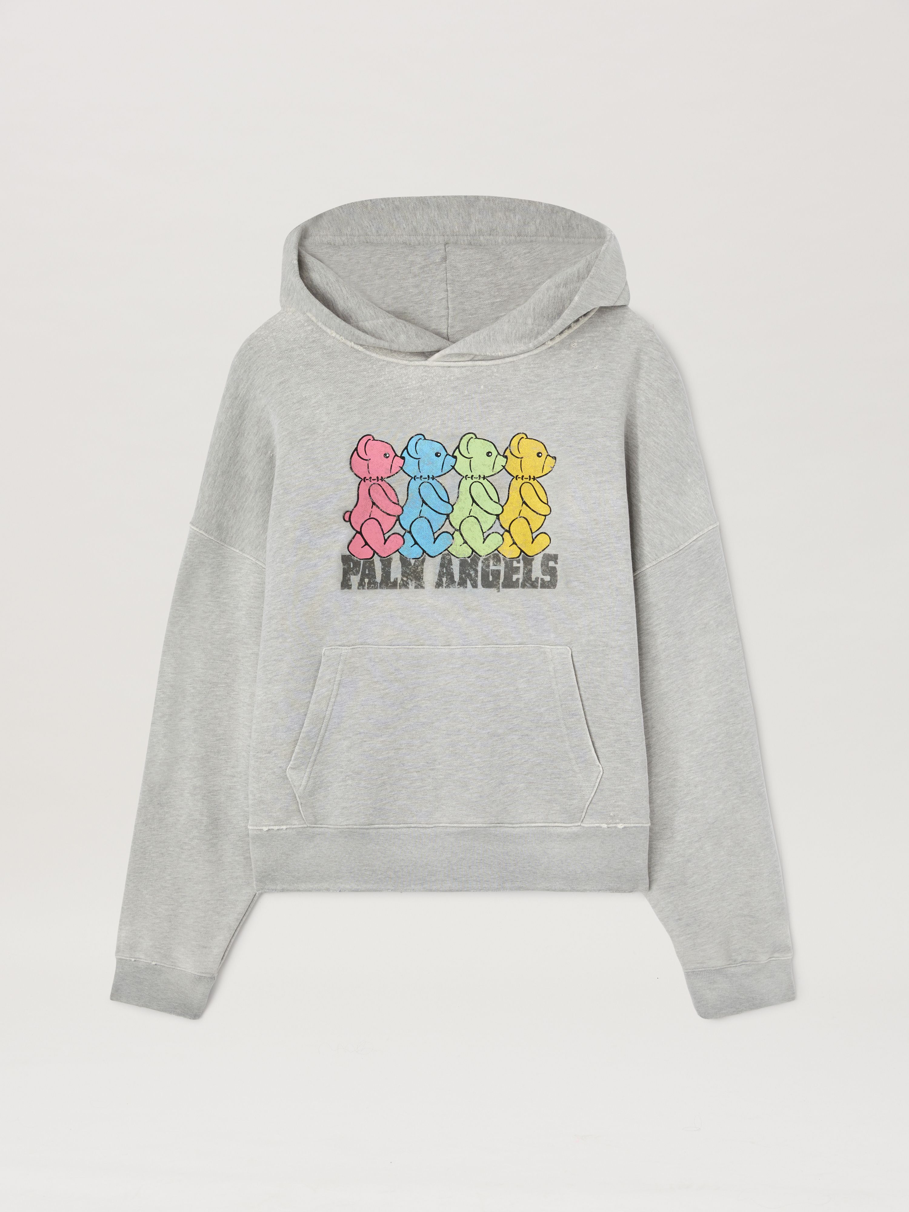 PALM ANGELS  Hoodie mit Bären-Prints GREY MELANGE - MULTICOLOR PMBB172S25FLE002