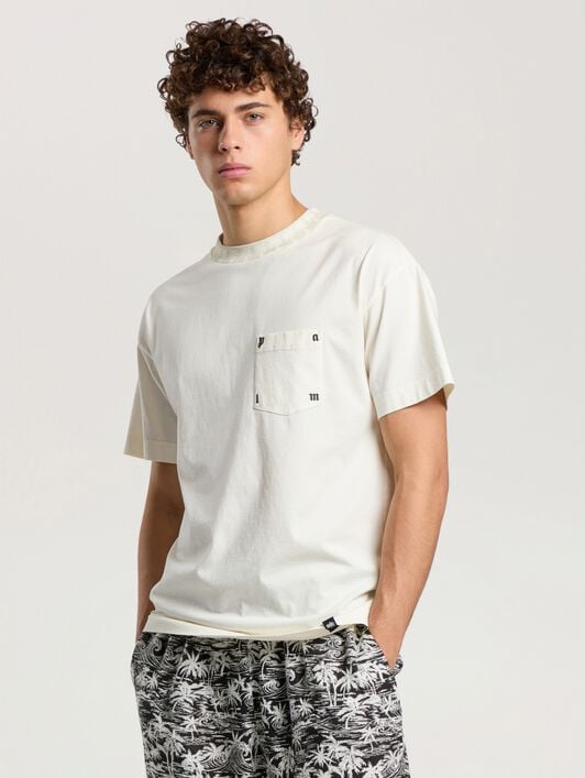 Palm Rib Regular T-Shirt PALM ANGELS Palm Rib Regular T-Shirt OFF WHITE - LIGHT GREY PAMAA08F26JR01