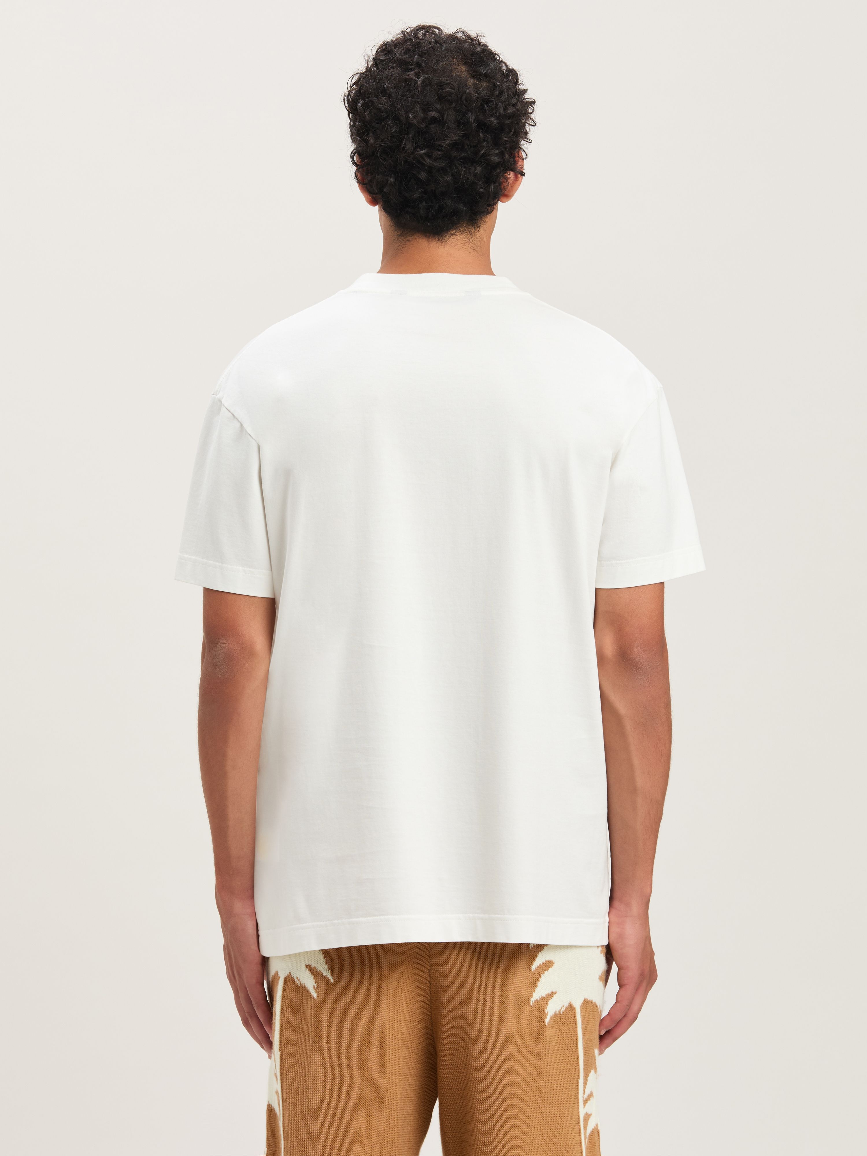 PALM ANGELS  Pin up T-shirt OFF WHITE - BLACK PMAA001S25JER00A