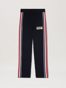 PALM ANGELS  Knit Racing pants Moncler x Palm Angels NAVY BLUE - WHITE PMHG022T25KNI001