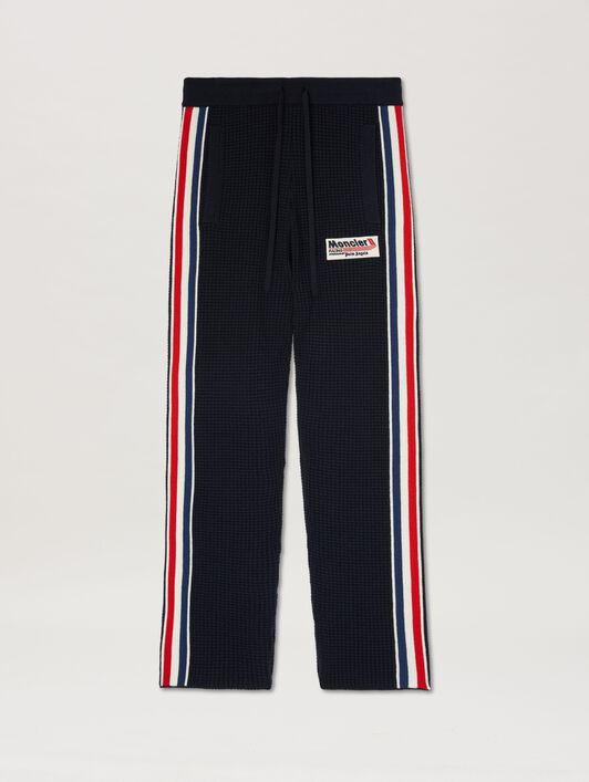 PALM ANGELS  Knit Racing pants Moncler x Palm Angels NAVY BLUE - WHITE PMHG022T25KNI001