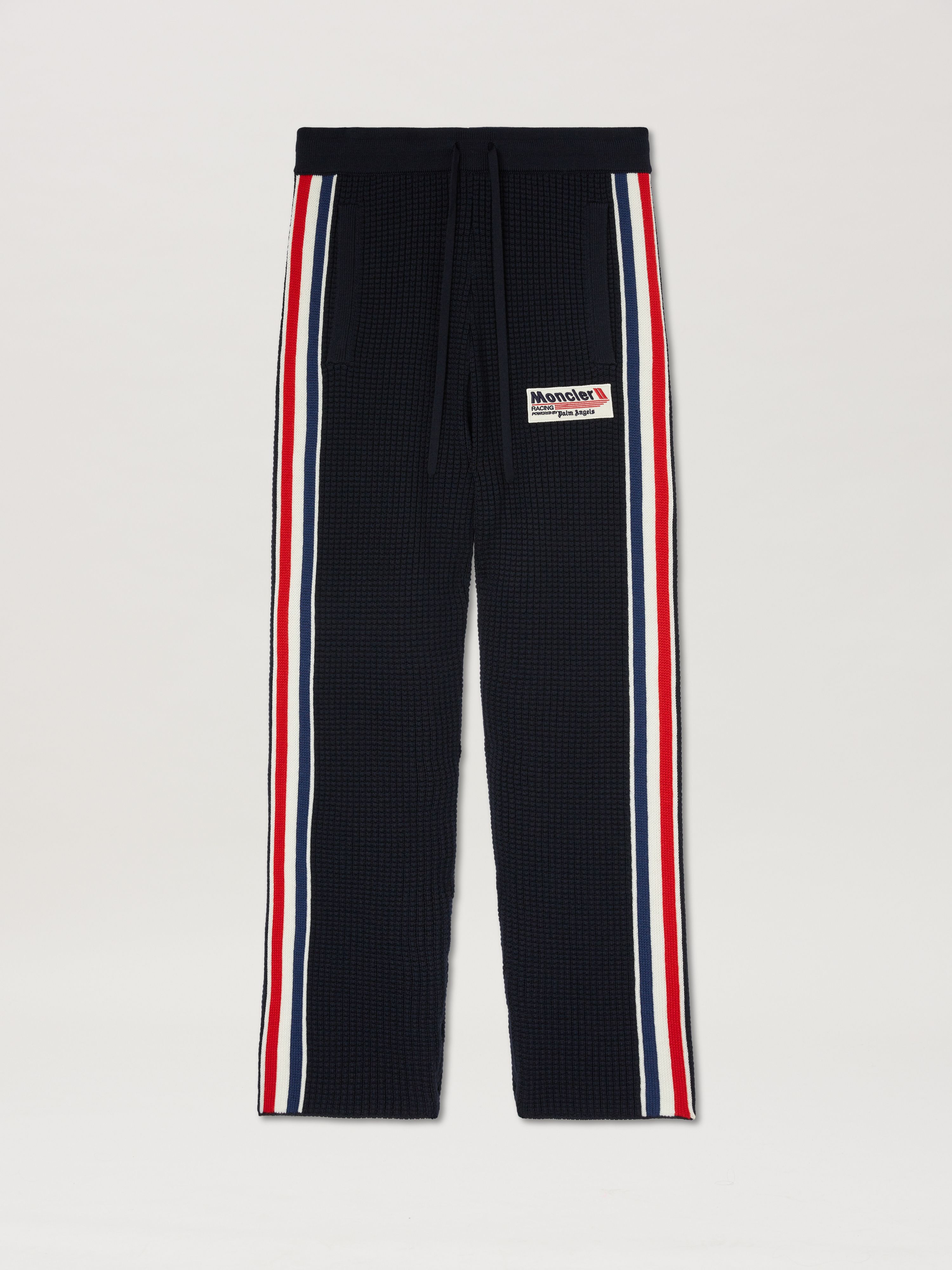 PALM ANGELS  Knit Racing pants Moncler x Palm Angels NAVY BLUE - WHITE PMHG022T25KNI001