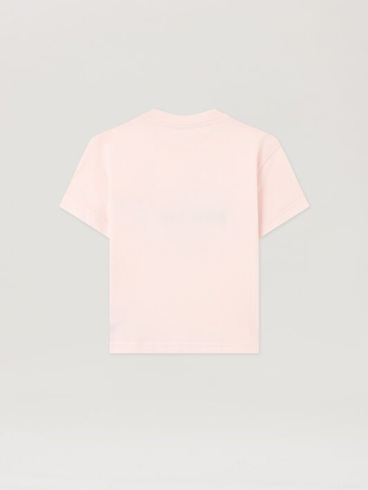 PALM ANGELS Palm Dog T-Shirt ROSA/PINK PGAA002S26JER009