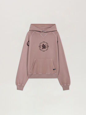 PALM ANGELS Devil Herald Loose Hoodie MAUVE - BROWN PAMBB06F26FL02