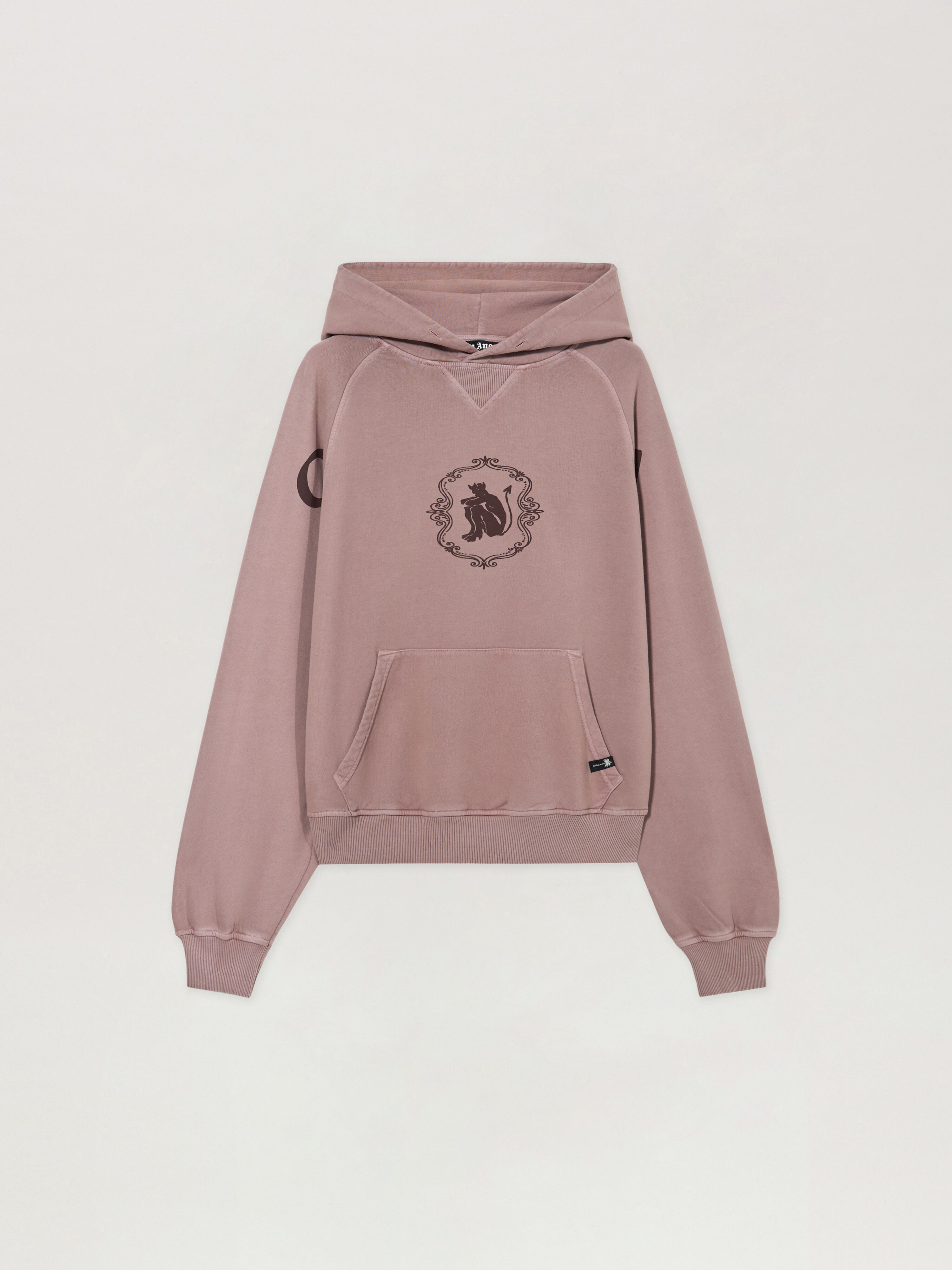 Felpa Con Cappuccio Devil Herald PALM ANGELS Felpa Con Cappuccio Devil Herald MAUVE - BROWN PAMBB06F26FL02